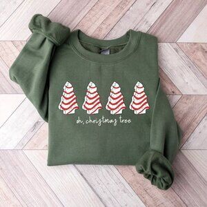 Oh Christmas Tree Sweatshirt Christmas Cake Sweatshirt 05